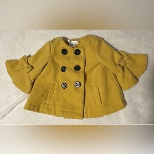 Max Studio Mustard Pea Coat for Kids Size 18 Months Gently worn